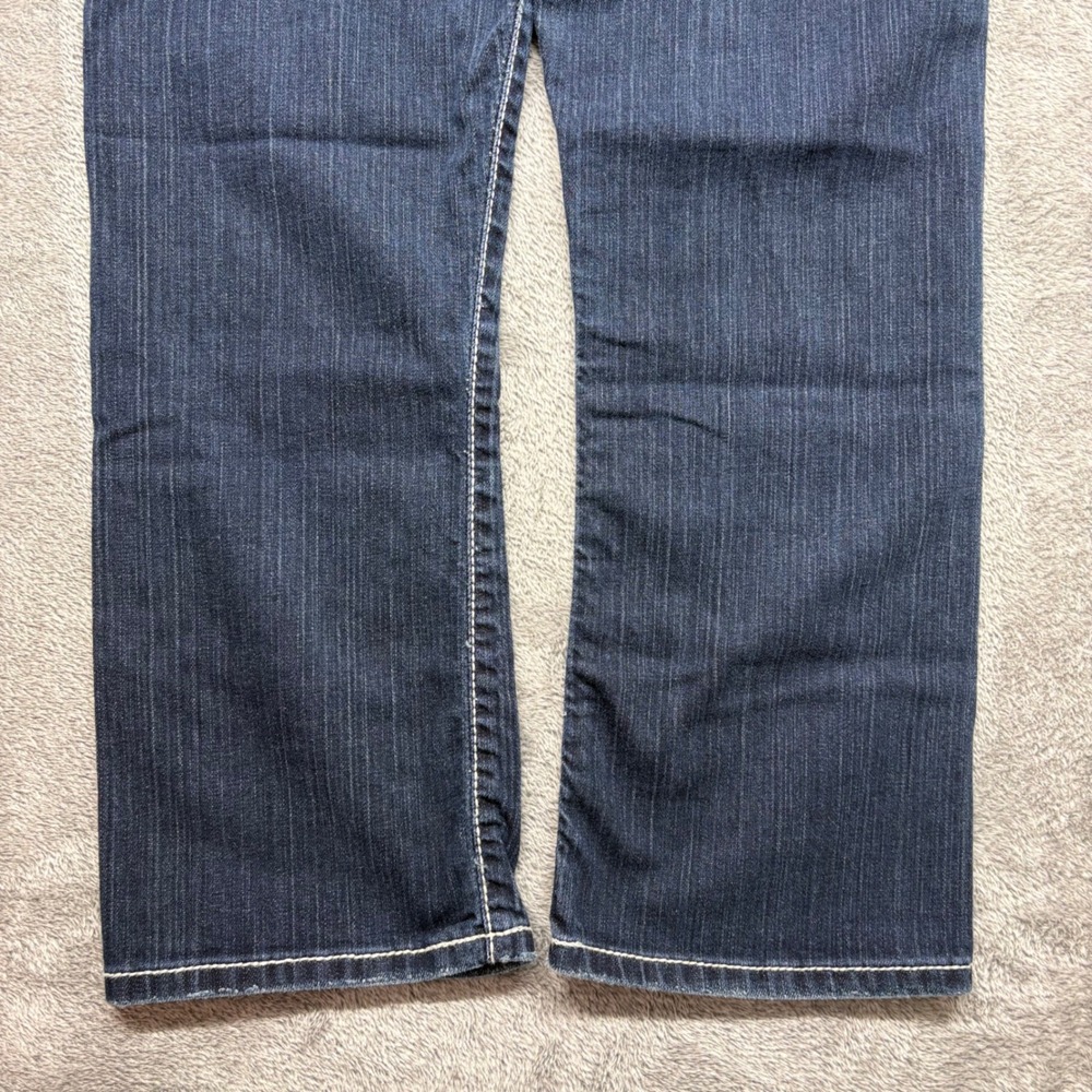 BKE Culture Bootcut Jeans Women 29 Blue Good Stretch Thick Stitch Zip Fly - Picture 12 of 16